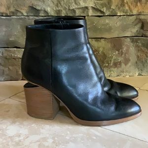 Alexander Wang leather black ankle booties